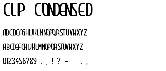 Clip Condensed font